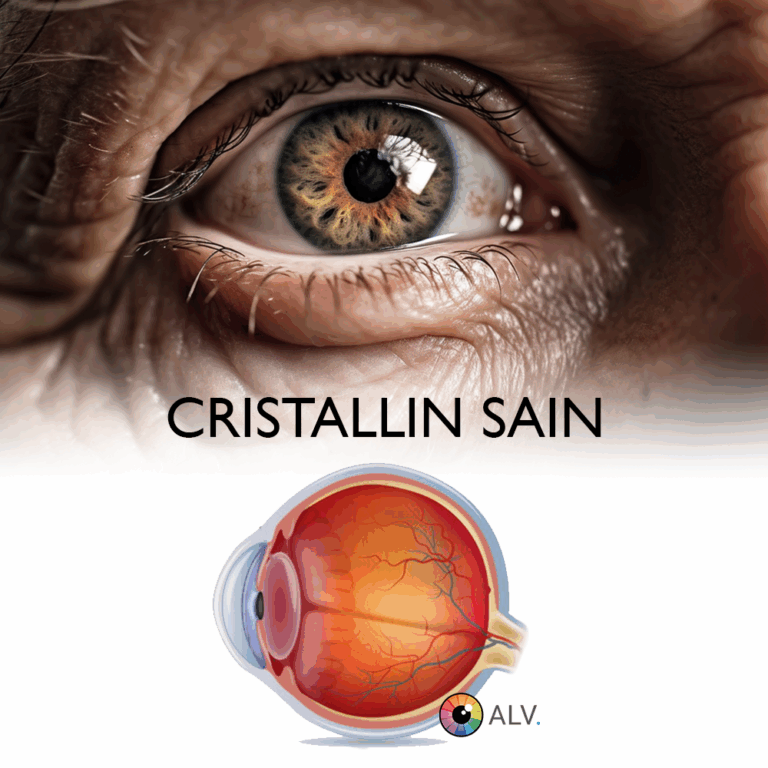 Illustration cataracte oeil sain