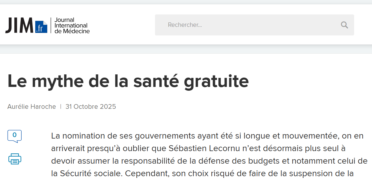 PLFSS 2026, la Santé en danger ! 2 Le mythe de la sante gratuite